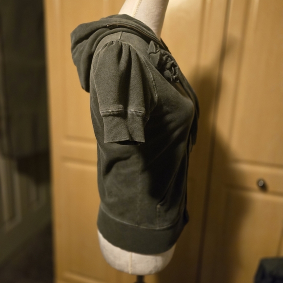 Juicy Couture | Vintage grey Short Sleeve Hoodie. ASO Gilmore Girls Rory. - Picture 12 of 13